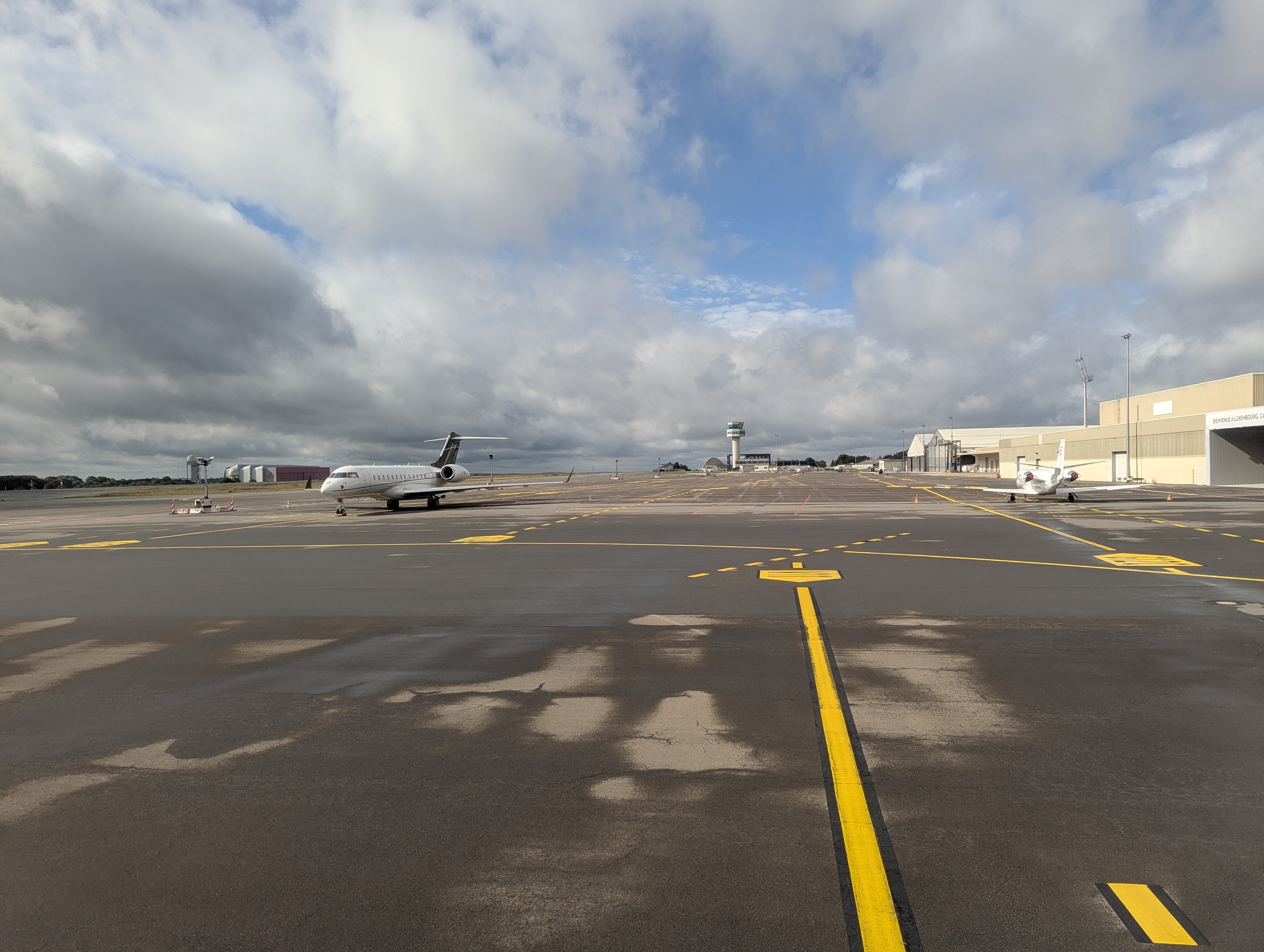 Luxembourg, Denmark, airport